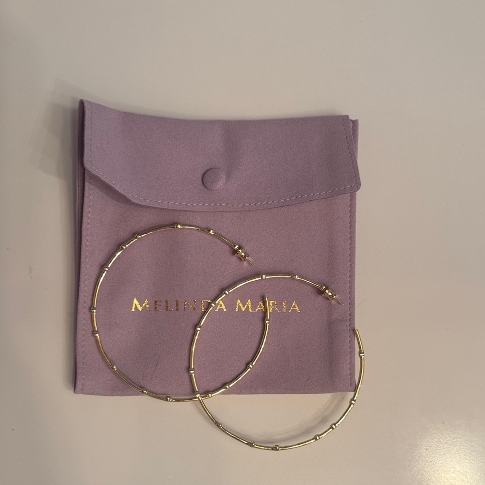 Melinda Maria Big Ass Gold Hoops, Three Inch